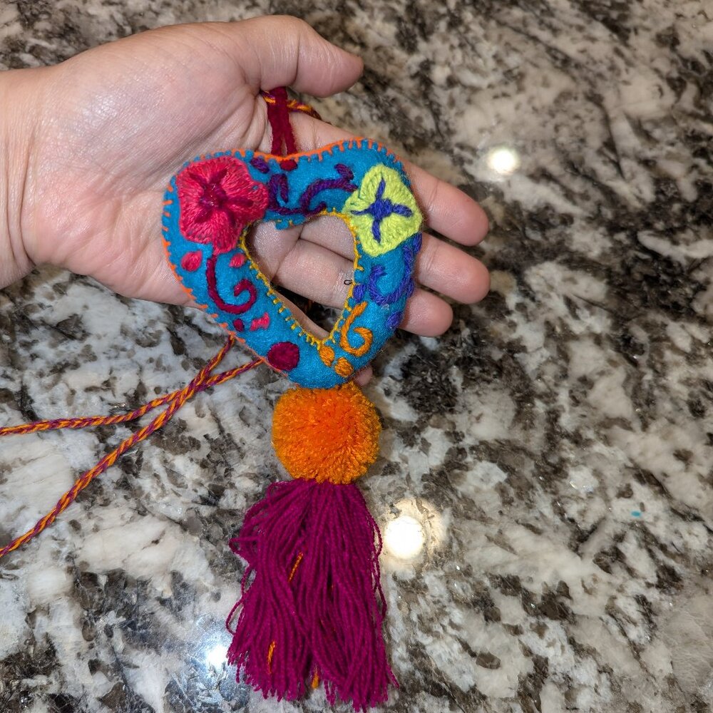 Mexican Corazon Tassel Necklace